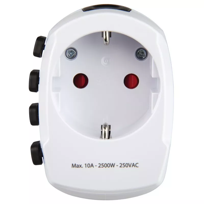 Hama World Travel Pro Adaptador de corriente universal Blanco