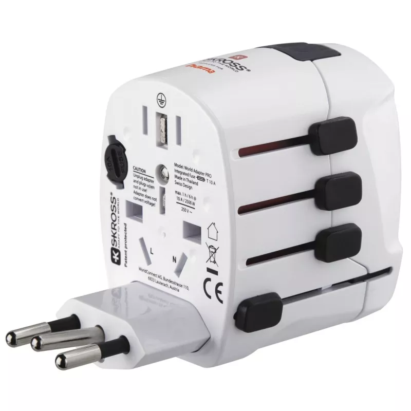 Hama World Travel Pro Adaptador de corriente universal Blanco