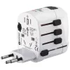 Hama World Travel Pro Adaptador de corriente universal Blanco