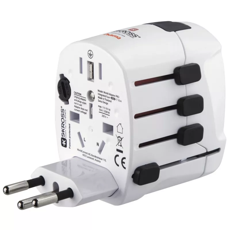 Hama World Travel Pro Adaptador de corriente universal Blanco
