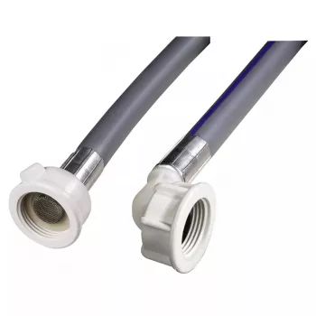 Mangueras de entrada y salida Xavax 00111833 para lavavajillas, gris, PVC/Nylon, 1500 mm, 1 ud.