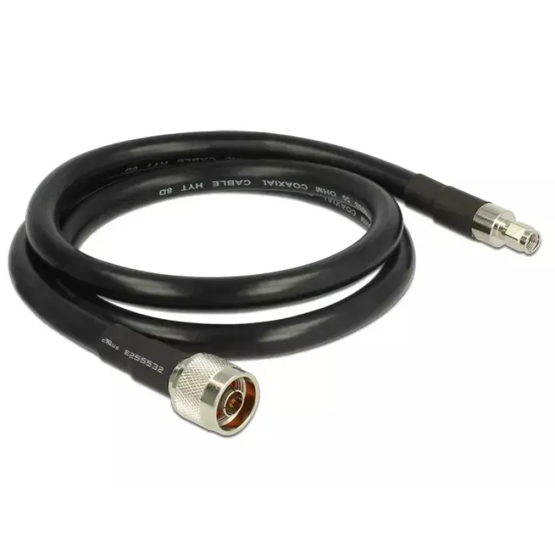 Cable coaxial DeLOCK 1 m N/RP-SMA CFD400 LLC400 Negro