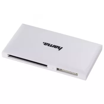 Hama Lector de tarjetas múltiple USB 3.0, SD/microSD/CF/MS, blanco
