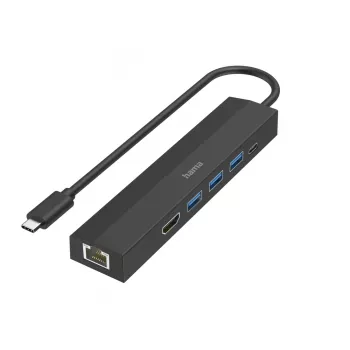 Hama 00200144 hub de interfaz USB 3.2 Gen 1 (3.1 Gen 1) Type-C 5000 Mbit/s Negro
