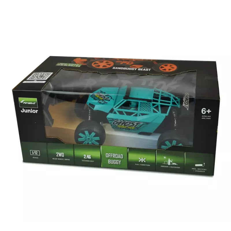 Buggy Amewi Ghost motor eléctrico 1:12 para niños a partir de 6 años