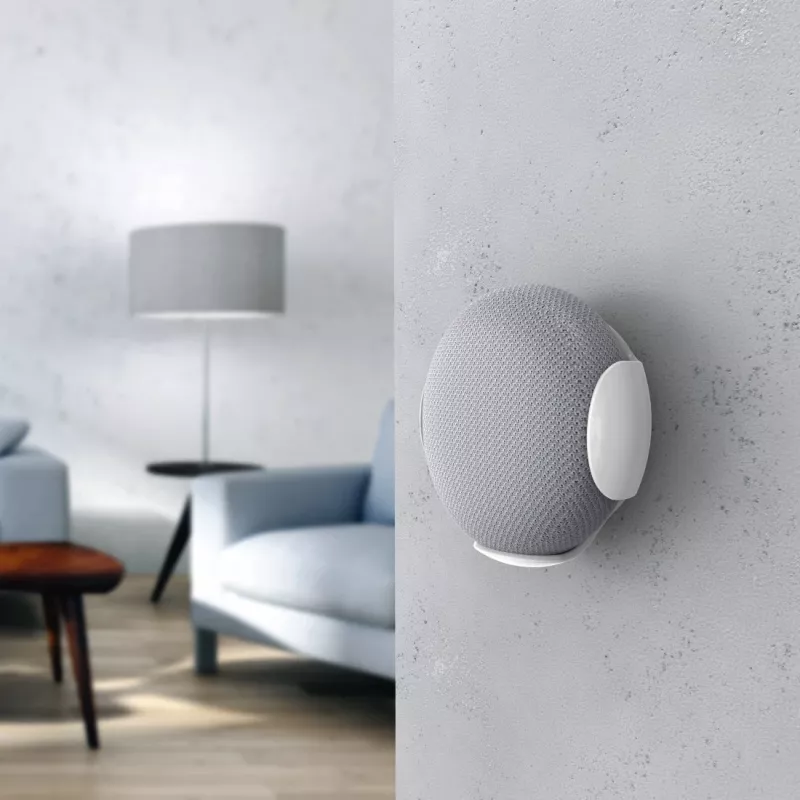 Hama 00181531 soporte de pared para Google Home/Nest Mini, blanco