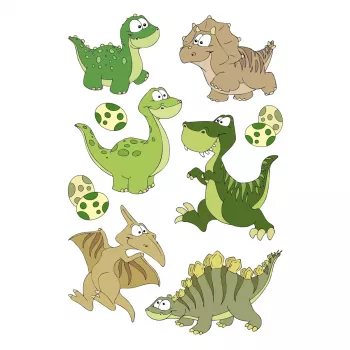 Pegatinas decorativas HERMA 15512 multicolor dinosaurios 9 uds.