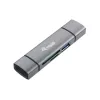 Equip Lector de tarjetas con hub USB 3.0, OTG, MicroSD (TransFlash), MicroSDHC, SD, SDHC, gris, CE y RoHS, USB 3.2 Gen 1 (3.1 Gen 1) Type-A/Type-C, 202 mm, 12 mm