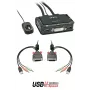 Lindy Conmutador KVM DVI-D Single Link de 2 puertos, USB 2.0 y audio Compact