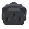 Manhattan Cable de alimentación, conector macho europeo de 2 polos (CEE 7/4 Schuko) a conector hembra C13 (conector de aparato), 1,8 m, 16 A, negro, garantía de por vida