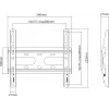 Manhattan 462259 Ultra Slim Fixed soporte de pared fijo para TV y monitor para pantallas planas y curvas, 23-43 pulgadas, máx. 45 kg, perfil de 27 mm, acero, negro