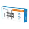 Manhattan 462259 Ultra Slim Fixed soporte de pared fijo para TV y monitor para pantallas planas y curvas, 23-43 pulgadas, máx. 45 kg, perfil de 27 mm, acero, negro