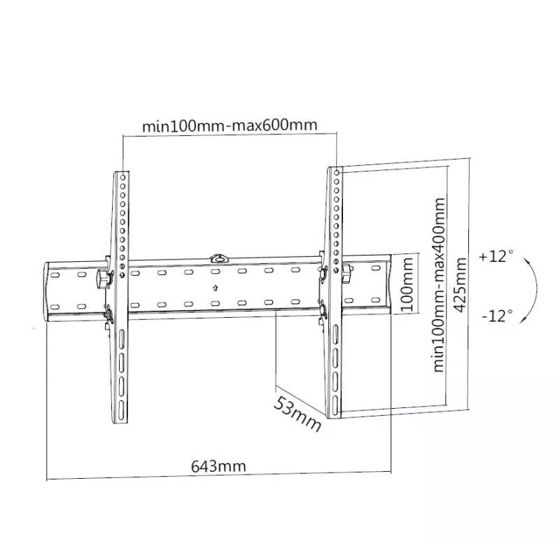 Equip 650332 Soporte de pared para TV inclinable de 37