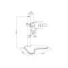 Equip Soporte de sobremesa articulado para monitor de 13
