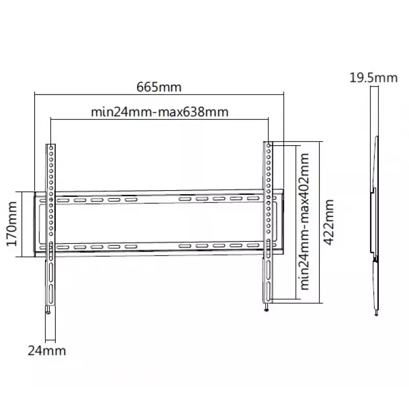 Equip 650333 Soporte de pared para TV fijo de 37
