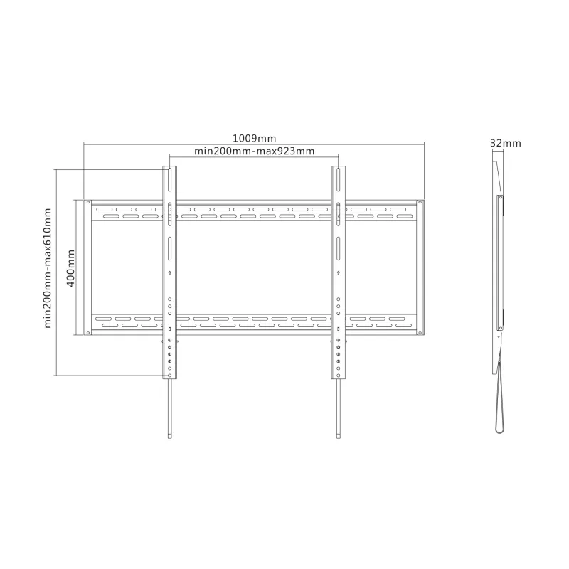 Equip Soporte de pared para TV fijo curvo de 60
