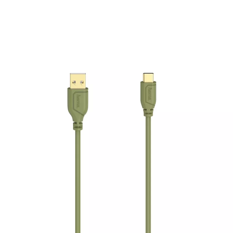 Hama Cable USB flexi-slim USB 2.0 0,75 m USB C USB A verde