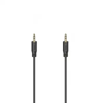 Hama Cable de audio flexi-slim 0,75 m 3,5 mm negro conector macho a conector macho dorado