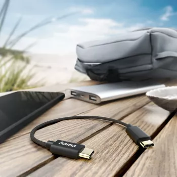 Hama 00201604 Cable USB USB 2.0 0,2 m USB C negro