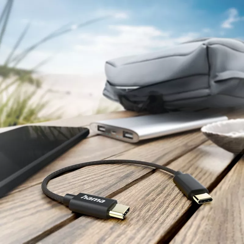 Hama 00201604 Cable USB USB 2.0 0,2 m USB C negro