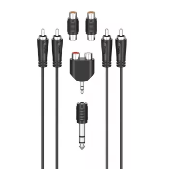 Cable de audio Hama 00205175 2,5 m 2x conector RCA negro