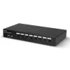 Lindy 39540 conmutador KVM de 8 puertos DisplayPort 1.2, USB 2.0 y audio, 1 usuario local, montable en rack, negro