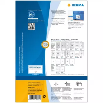 Etiquetas de impresora autoadhesivas HERMA 10737 blancas 21x14,8 cm 160 etiquetas
