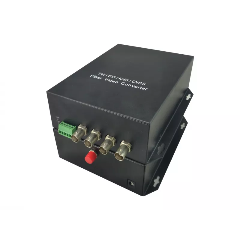 Transmisor AV LevelOne kit extensor 4 canales BNC sobre fibra óptica 20 km