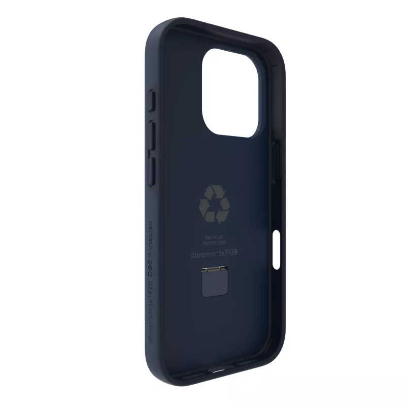dbramante1928 Iceland Ultra D3O MS Kick IUK1DABL6291 funda trasera con soporte para Apple iPhone 16, MagSafe, D3O, plástico, azul