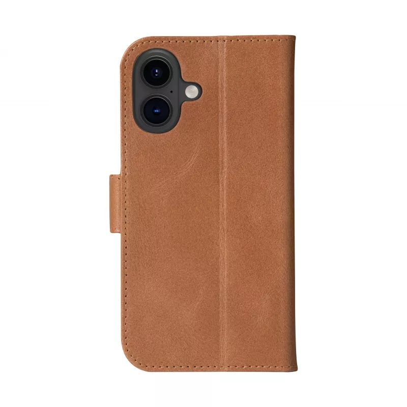 Funda tipo folio dbramante1928 Copenhagen iPhone 16 tan 3 bolsillos para tarjetas