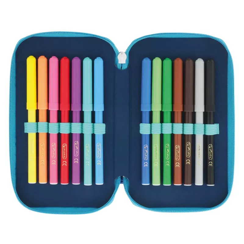 Herlitz TriCase Dip Dye 31 uds. azul turquesa poliéster 190x115x70 mm