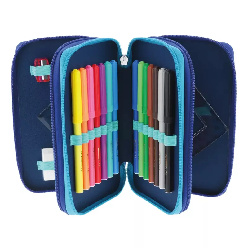 Herlitz TriCase Dip Dye 31 uds. azul turquesa poliéster 190x115x70 mm