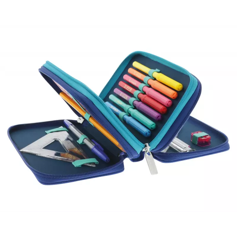 Herlitz TriCase Dip Dye 31 uds. azul turquesa poliéster 190x115x70 mm