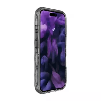 Funda para móvil LAUT CRYSTAL MATTER X para iPhone 16 Pro, transparente/negro, PC+TPU, para pantalla de 6,1 pulgadas