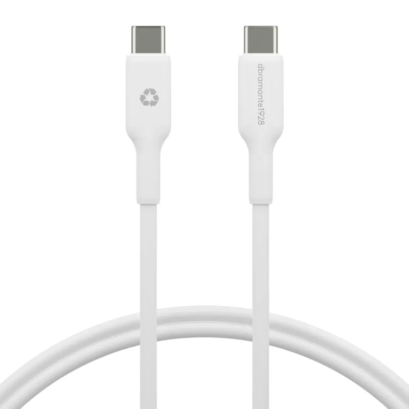 Cable USB-C a USB-C 1 m d bramante re-charge — USB 2.0, blanco
