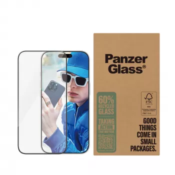 PanzerGlass ® Lámina protectora de pantalla iPhone 16 Pro | Ultra-Wide Fit | BULK