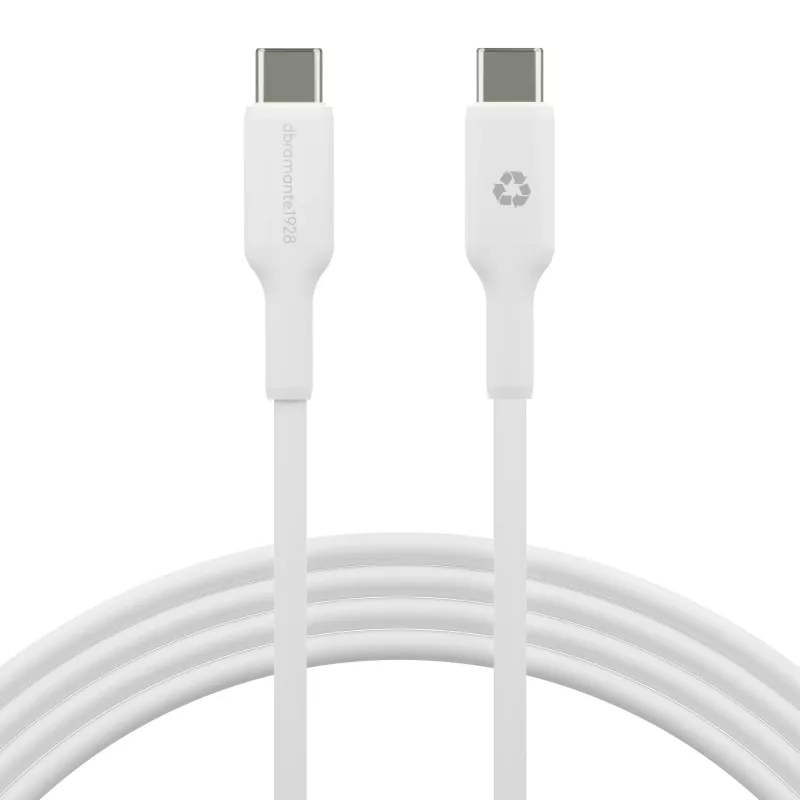 dbramante1928 re-charge – Cable – 2 m USB-C a USB-C – W, 2 m, USB C, USB C, USB 2.0, 0,48 Gbit/s, Blanco