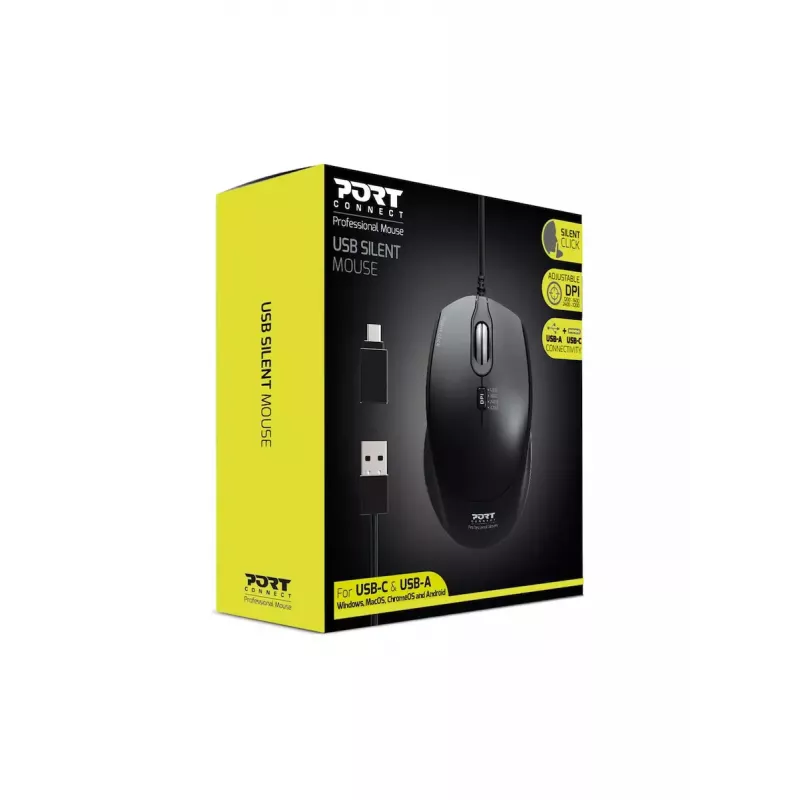 Ratón Port Designs 900711 Diestros USB Type-A