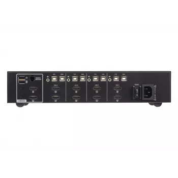 Conmutador KVM ATEN 4 puertos USB HDMI Dual Display Secure con CAC (4 ordenadores, 4K UHD 3840×2160)