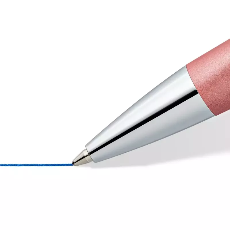 Bolígrafo con clip y pulsador Staedtler 444 azul