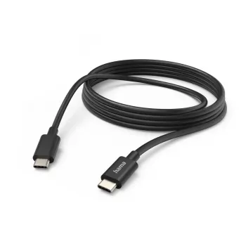 Cable de carga Hama, USB-C - USB-C, 3 m, negro
