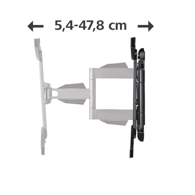 Hama soporte de pared para TV, giratorio, inclinable, extensible, 191 cm (75