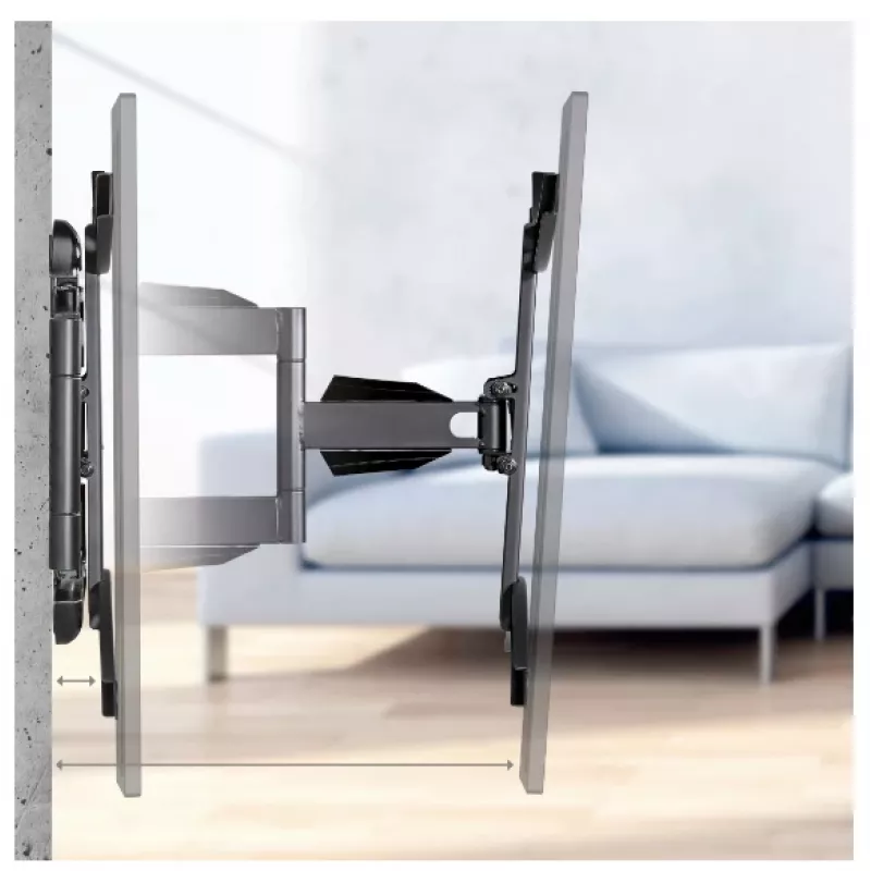Hama soporte de pared para TV, giratorio, inclinable, extensible, 191 cm (75