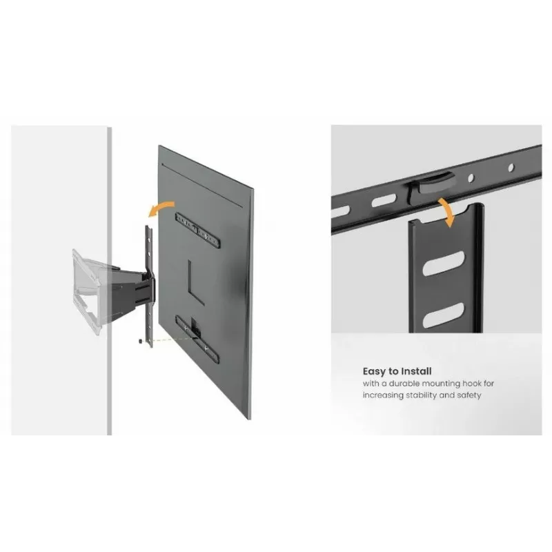 Soporte de pared para TV ultradelgado orientable Equip 43-90