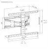 Soporte de pared para TV ultradelgado orientable Equip 43-90