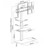 Soporte de suelo para TV Equip 37