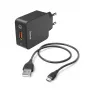 Cargador móvil Hama 00201621 smartphone, tablet negro AC carga rápida interior