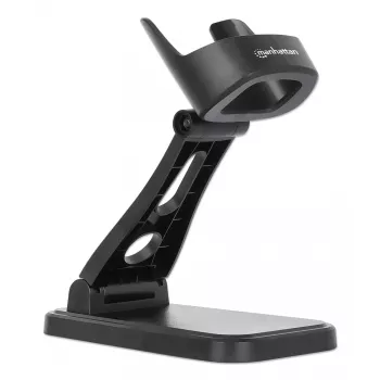 Soporte ajustable para escáner de códigos de barras Manhattan, altura y ángulo ajustables, compatible con escáneres de códigos de barras productos 153997, 154116 y 154185, negro, garantía de por vida