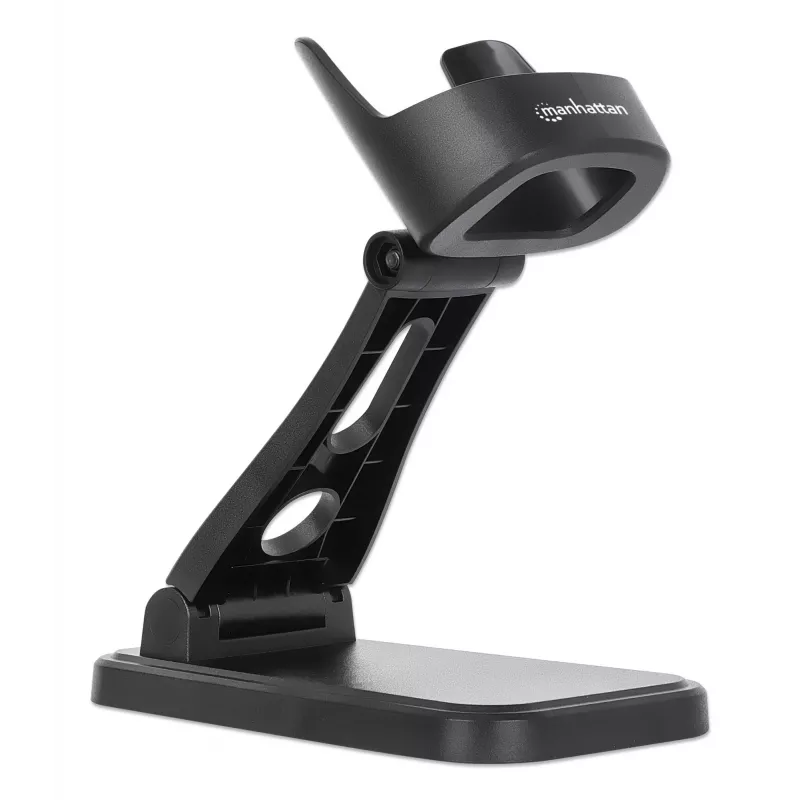 Soporte ajustable para escáner de códigos de barras Manhattan, altura y ángulo ajustables, compatible con escáneres de códigos de barras productos 153997, 154116 y 154185, negro, garantía de por vida