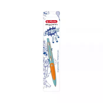 Bolígrafo con clip y mecanismo retráctil Herlitz my.pen azul